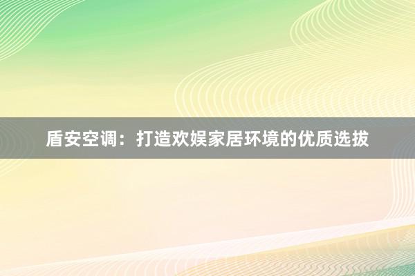 盾安空调：打造欢娱家居环境的优质选拔