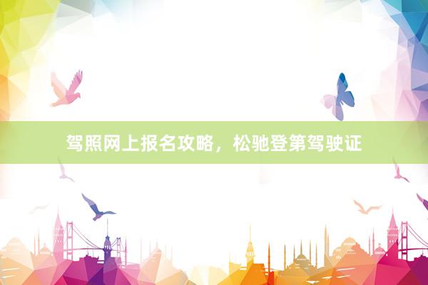 驾照网上报名攻略，松驰登第驾驶证